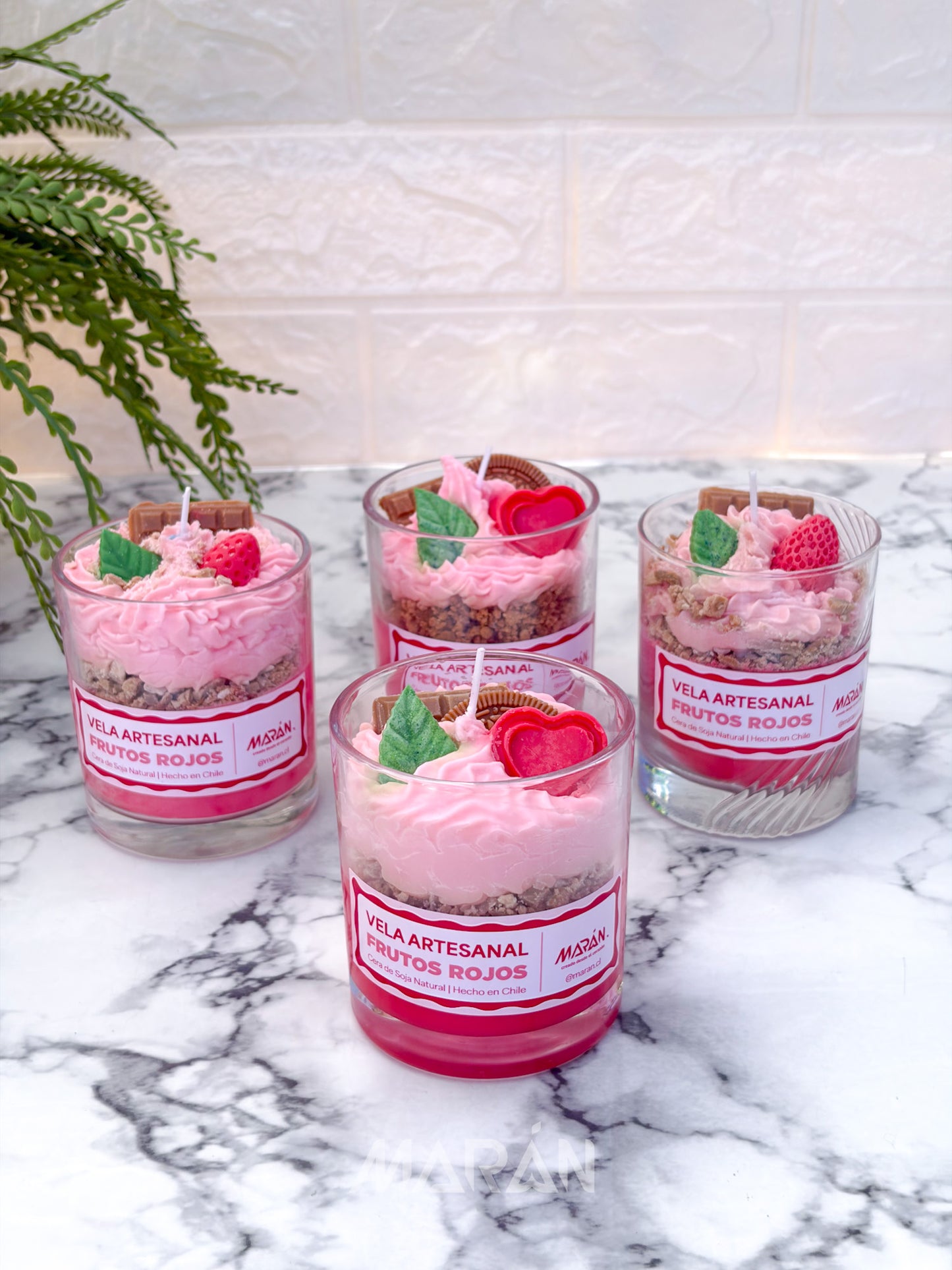 Vela Postre Frutos Rojos