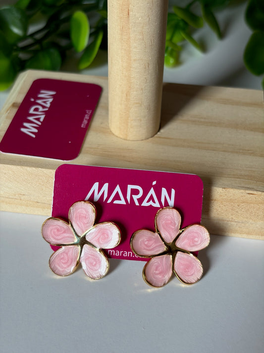 Aros flores Rosados