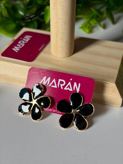 Aros flores negros
