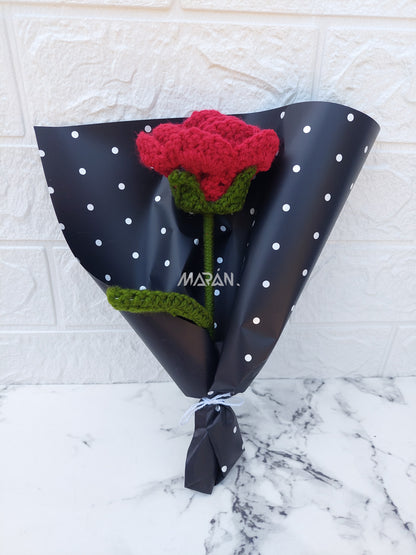 Rosa Eterna Tejida a Crochet