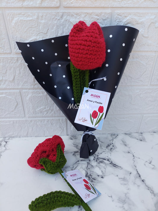 Tulipán Eterno Tejido a Crochet