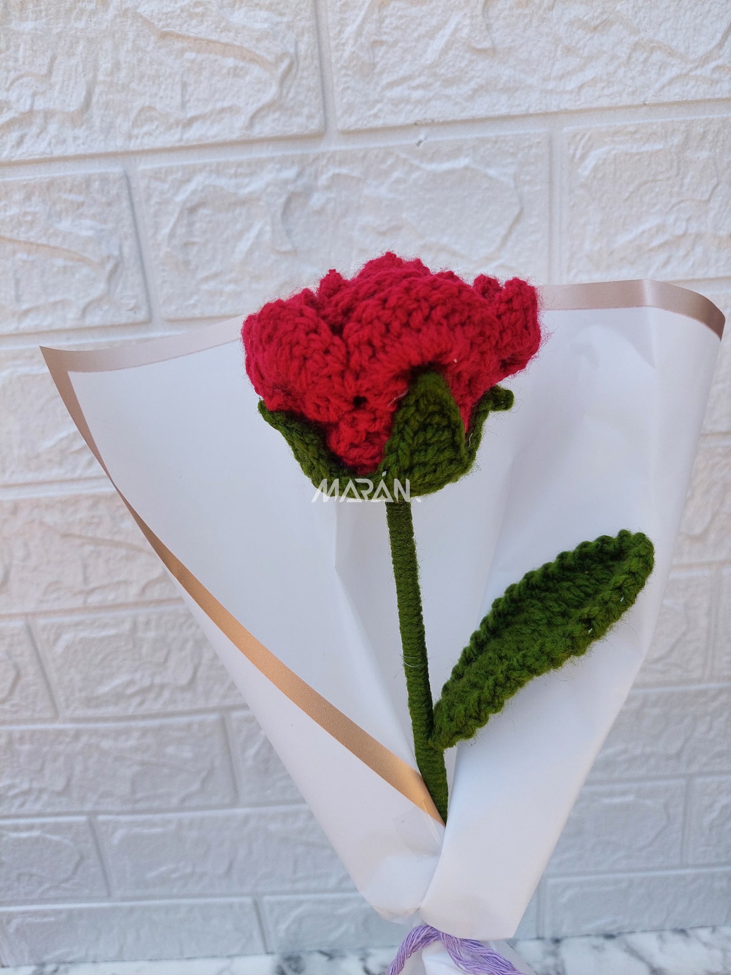 Rosa Eterna Tejida a Crochet