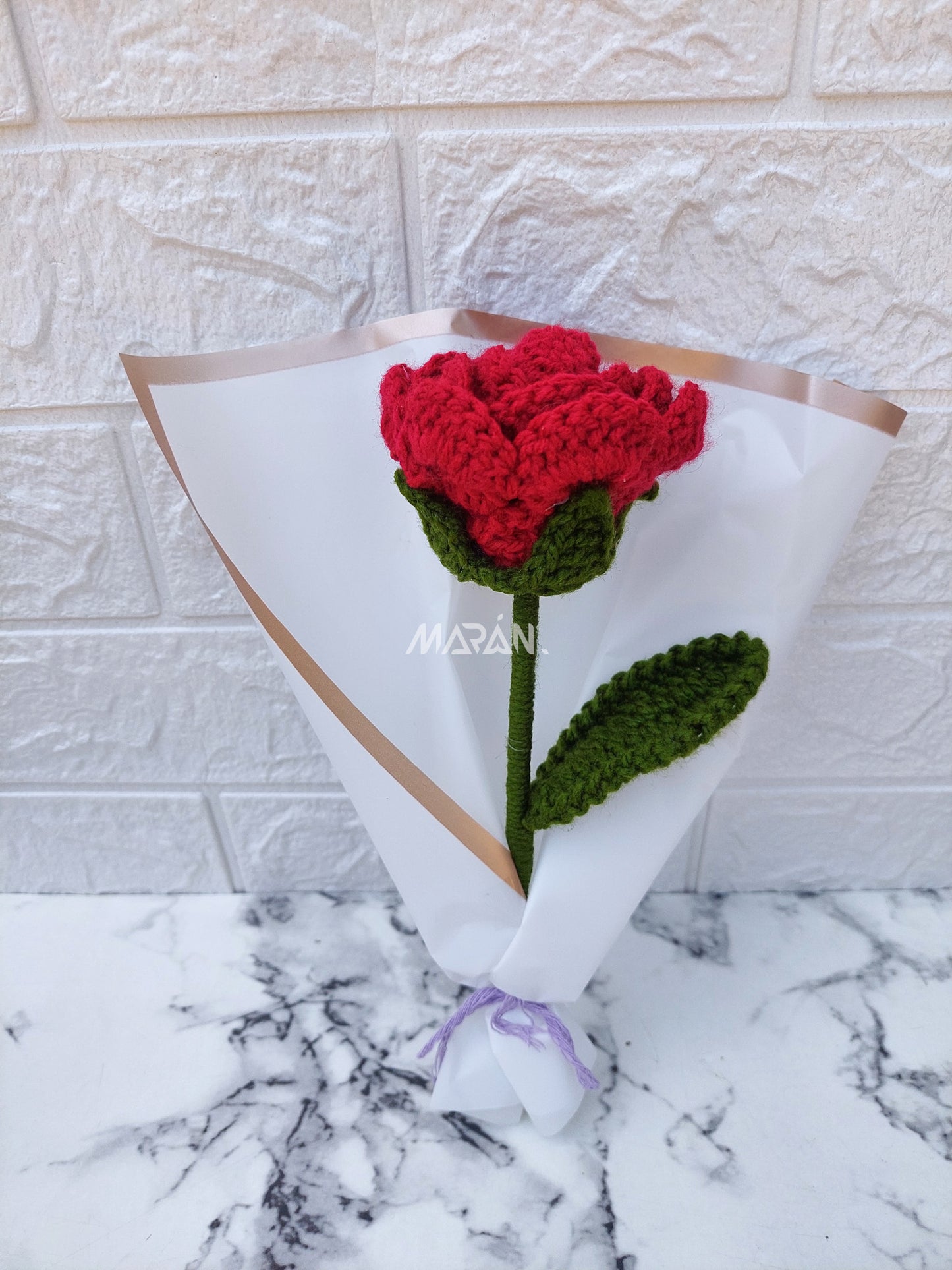 Rosa Eterna Tejida a Crochet